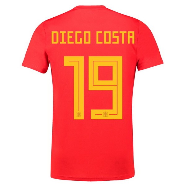 Camiseta España 1ª Diego Costa 2018 Rojo